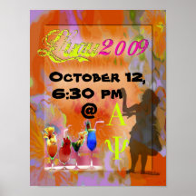 Affiches de partie de Luau pour des sororités/frat