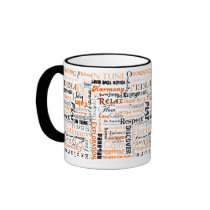 Affirmations sacrées oranges de positif de Chakra Tasse