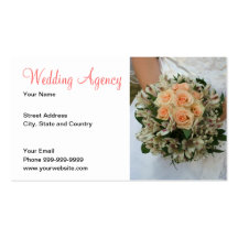 agence de mariage cartes de visite personnelles
