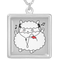 Agneau de musique de danse pendentif personnalisé