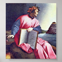Agnolo Gaddi - portrait allégorique (Dante) Posters