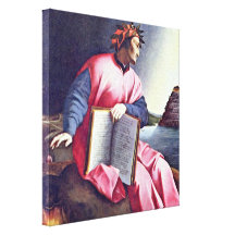 Agnolo Gaddi - portrait allégorique (Dante) Toiles Tendues