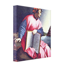 Agnolo Gaddi - portrait allégorique (Dante) Toiles Tendues