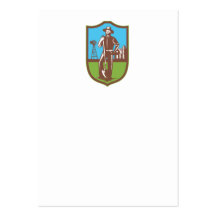 Agriculteur avec la grange de ferme de moulin à ve modèle de carte de visite
