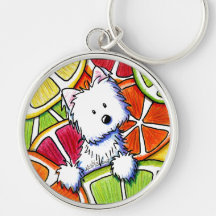 Agrume Westie Keychain de KiniArt Porte-clefs