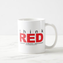 AIDS/HIV pensent le rouge Tasses