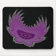 Ailes de floraison pourpres tapis de souris