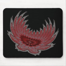 Ailes de floraison rouges tapis de souris