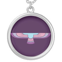 Ailes pourpres pendentifs
