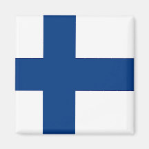 Aimant avec le drapeau de la Finlande