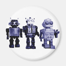 aimant bleu de robots