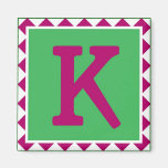 Aimant coloré de la lettre "K" -