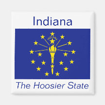 Aimant de drapeau de l'Indiana