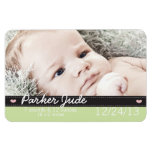 Aimant de faire-part de bébé magnets rectangulaire