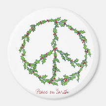 Aimant de guirlande de paix de Noël