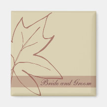 Aimant de mariage de feuille d'érable de chute
