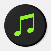 Aimant de musique de vert de chaux