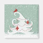 Aimant de Noël blanc