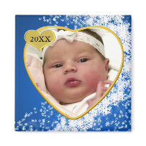 Aimant de Noël de souvenir de la photo du bébé