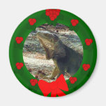 Aimant de Noël d'iguane de Bahama