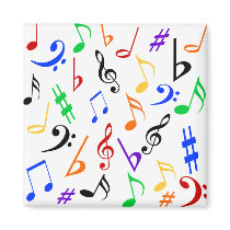 Aimant de notes musicales - multi