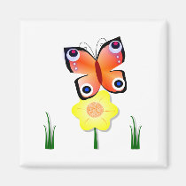 Aimant de papillon de paon magnets