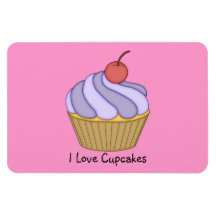 Aimant de prime de petit gâteau de ton du pourpre  magnets en rectangle