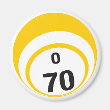 Aimant de réfrigérateur de boule de bingo-test d'O