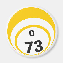Aimant de réfrigérateur de boule de bingo-test d'O