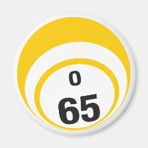 Aimant de réfrigérateur de boule de bingo-test d'O