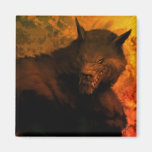 Aimant de réfrigérateur de buste de loup-garou
