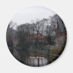 Aimant de réfrigérateur de paysage de la Belgique