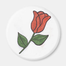 Aimant de rose rouge