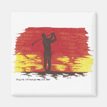 Aimant de silhouette de golfeur