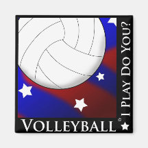 Aimant d'étoiles et de rayures de volleyball