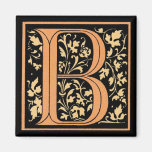 Aimant du ` B floral vintage de monogramme' -