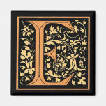 Aimant du ` E floral vintage de monogramme' -