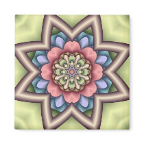 Aimant floral étoilé décoratif