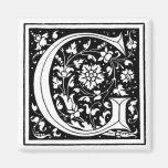 Aimant floral vintage du monogramme "G" -