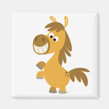 Aimant impétueux de poney de bande dessinée