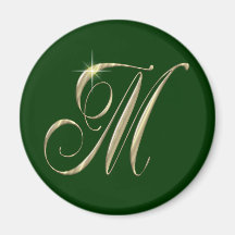Aimant initial de monogramme de M