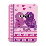 Aimant mignon de valentine avec des hiboux de band magnets en vinyle
