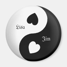 Aimant personnalisé d'amour de Yin Yang