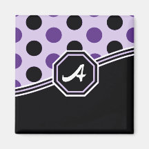Aimant pourpre et noir de monogramme