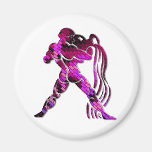 Aimant rond de profil de Verseau
