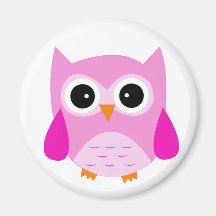 Aimant rose de hibou