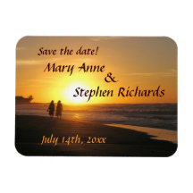 Aimant tropical de mariage de coucher du soleil de magnets souples