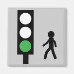 Aimant vert de feu de signalisation