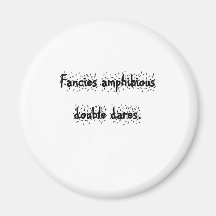 Aime de doubles défis amphibies magnets pour réfrigérateur