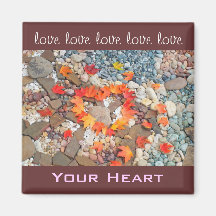aimez l'amour d'amour votre feuille d'automne de m magnets pour réfrigérateur